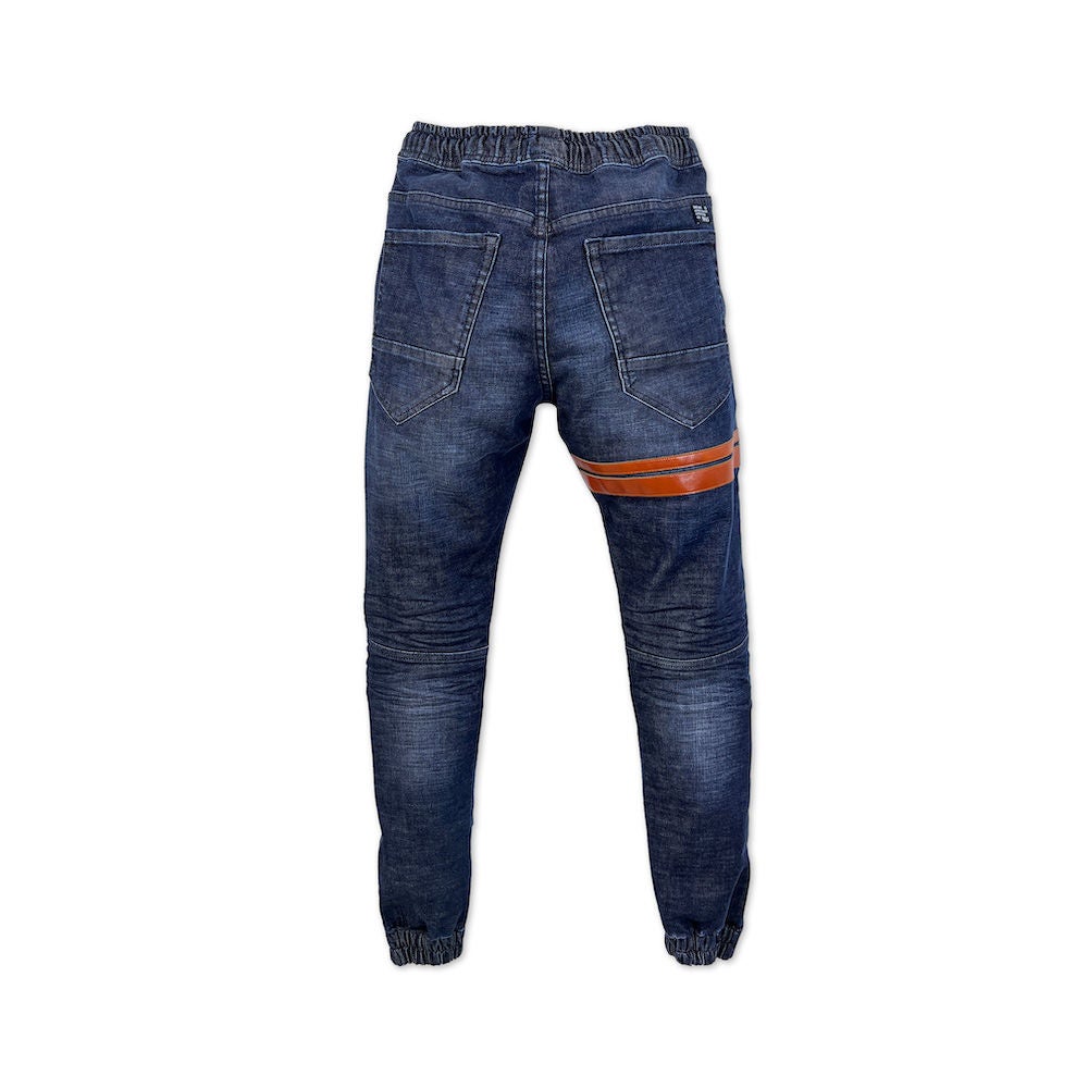 DAVIE JONES NAVY DRAWSTRING DENIM JOGGERS GP0129NV Central .th