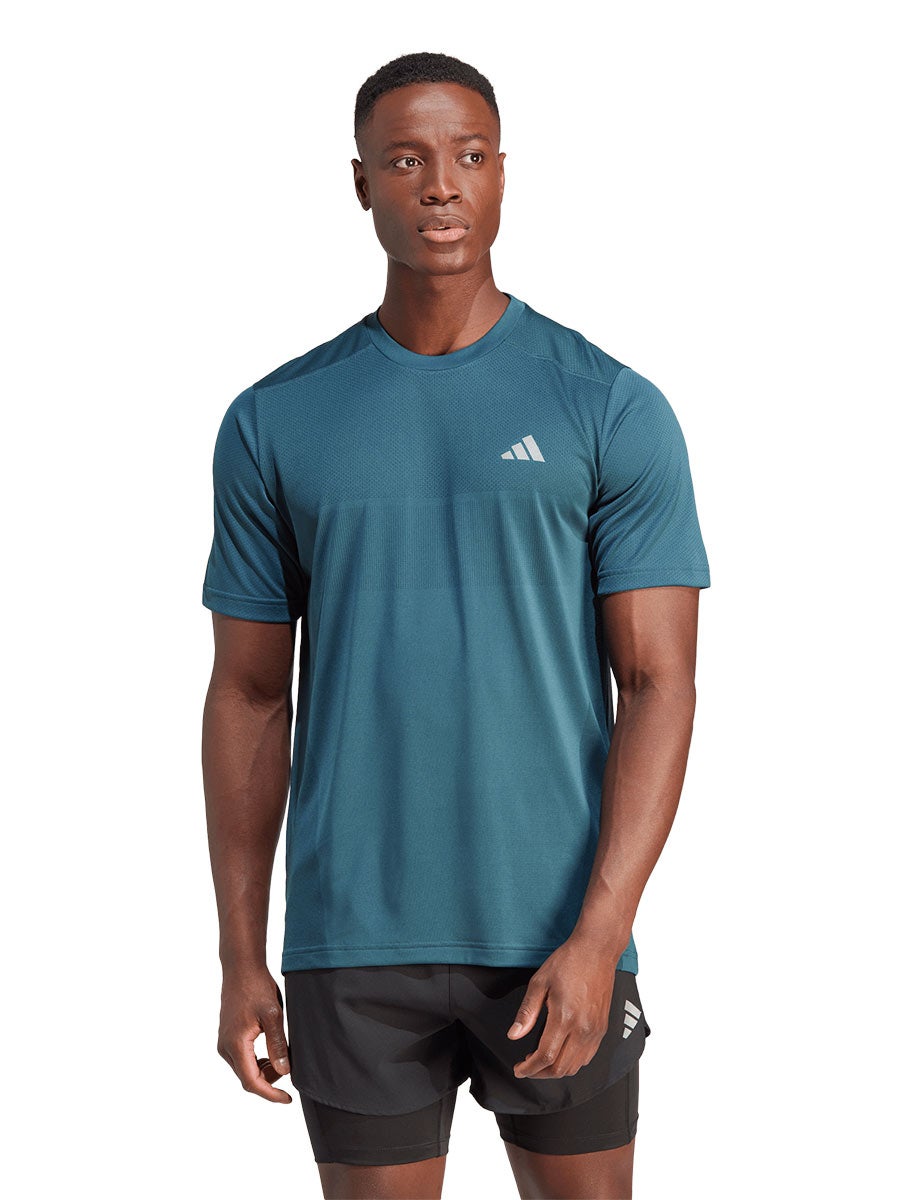e Tax ADIDAS Men Running T Shirt Ultimate Engineered Knit Green