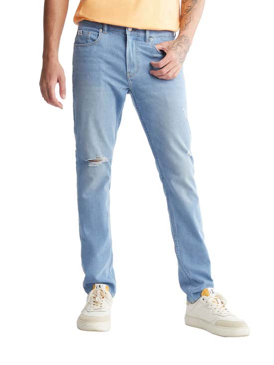 50.0% OFF on CALVIN KLEIN Men's Ultimate Stretch Body Skinny Fit Jeans Blue