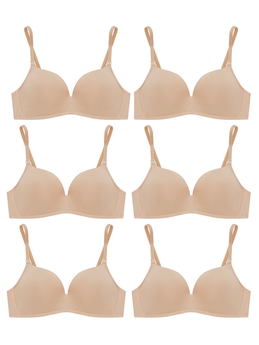 60.27% OFF on SABINA [Pack 6 Piece] Invisible Wire Bra Doomm Doomm  Collection - Sand