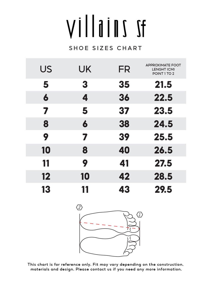 Pink slides online size chart