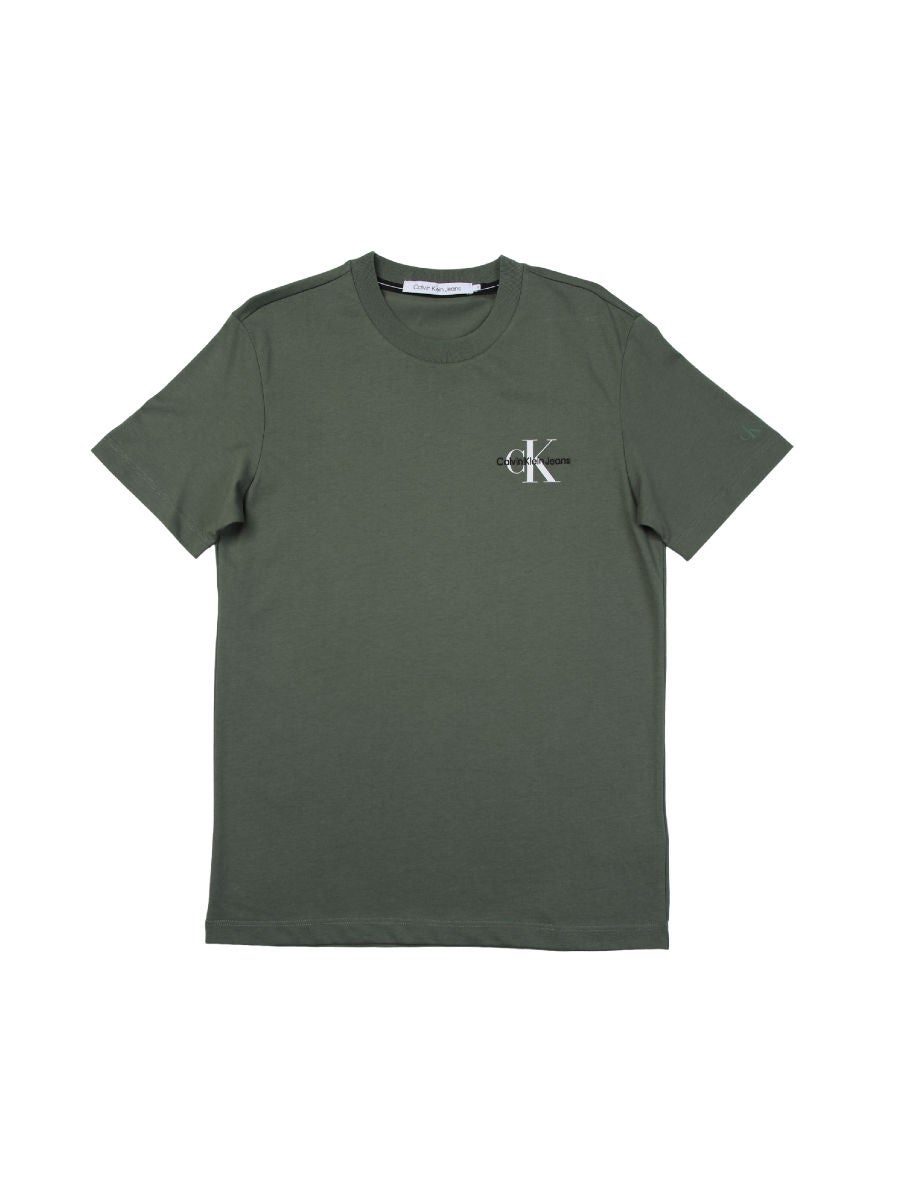 35.0% OFF on CALVIN KLEIN Men\'s Regular Fit Monologo T-Shirt Army Green