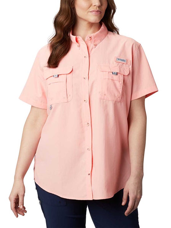 20.0% OFF on COLUMBIA Women Fishing Shirt PFG Bahama Short Sleeve Pink