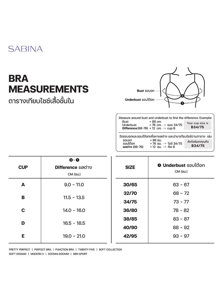 SABINA Bra Wire Perfect Bra Collection - Black 
