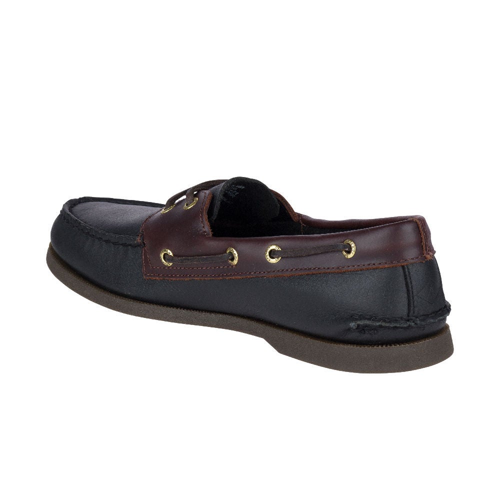 Sperry top sider black sales amaretto