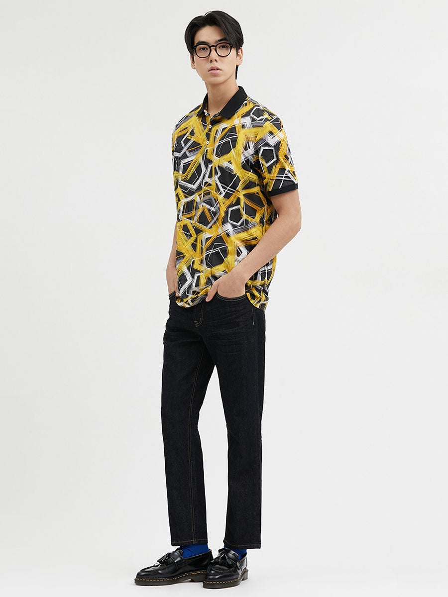 e Tax 19.85 OFF on DAPPER Men Polo Shirt Modern Pentagon Print