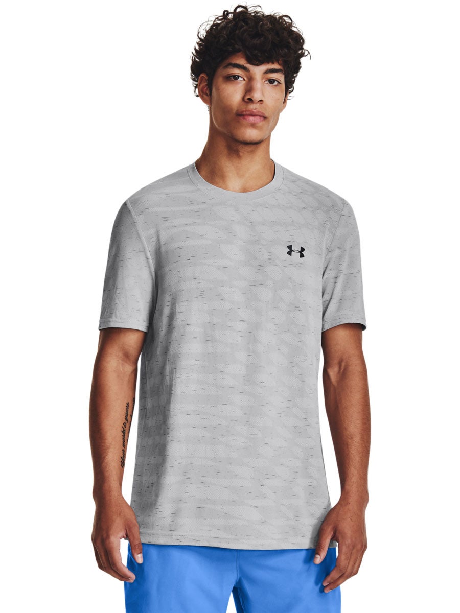Grey under armour tshirt hot sale
