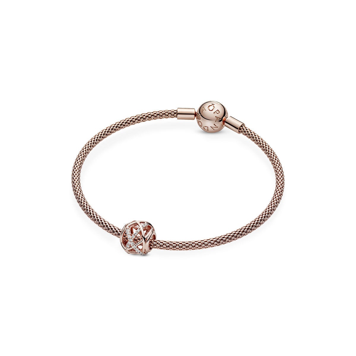 Rose gold hotsell mesh bracelet pandora