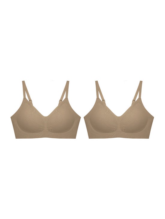 e-Tax  55.05% OFF on SABINA [Pack 2 Piece] Bra Seamless Fit Soft  Collection Collection - Tan