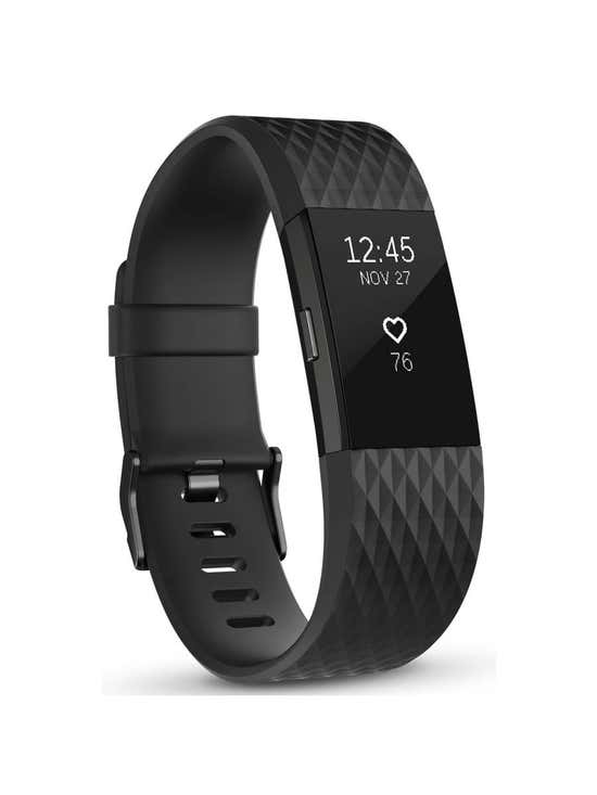 FITBIT Smart Watch (22.8 mm,Black Case, Black Band) Charge 2 - Central ...