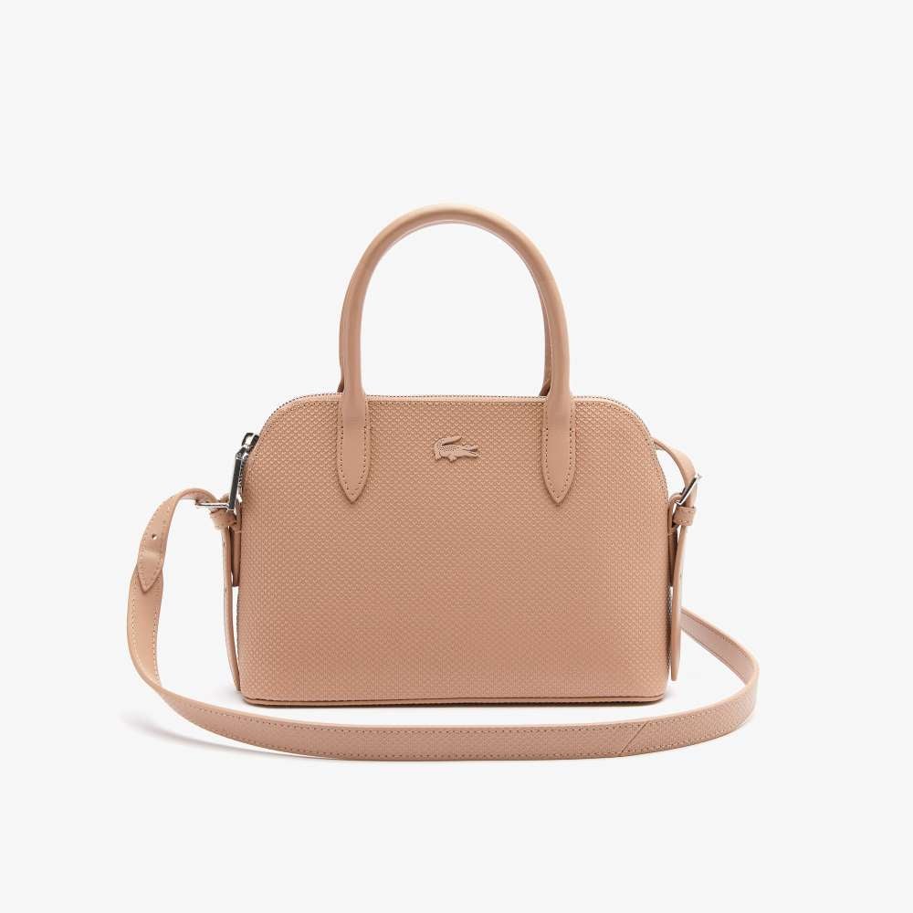 Lacoste Women Chantaco Pique Leather Shoulder Bag