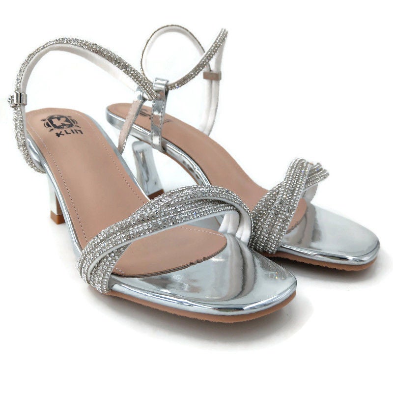 Barrios Silver Mirror Leather Pump Heels by Top End | Shop Online at  Styletread NZ