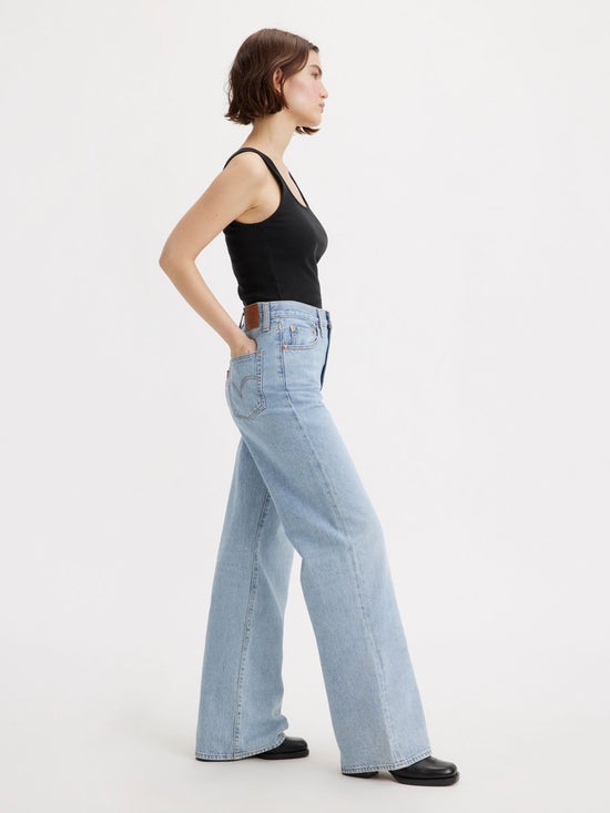 LEVI'S Women's Ribcage Wide-Leg Jeans Far And Wide 