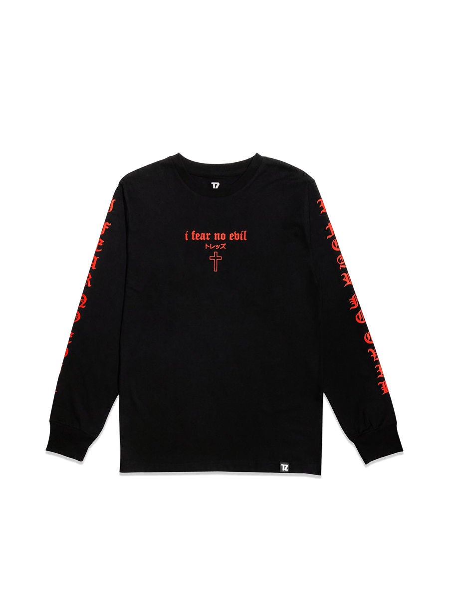 TZ WORLDWIDE I Fear No Evil LS T0013 Black Red Central .th