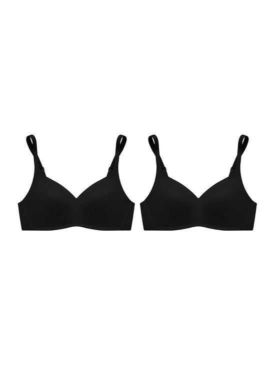 e-Tax  55.56% OFF on SABINA [Pack 2 Price] Invisible Wire Bra Seamless Fit  Perfect Bra Collection - Black