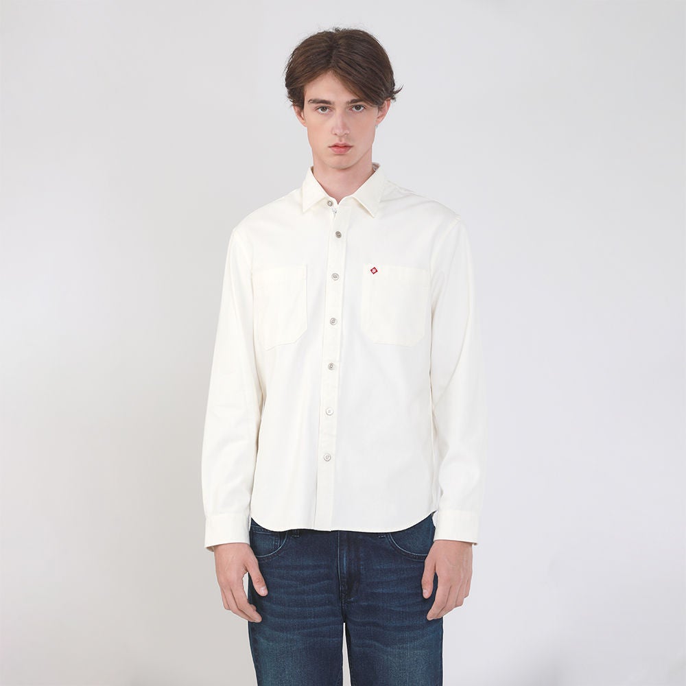 (Regular OFF Long | Shirts White ANYWHERE 30.0% e-Tax Men\'s Henry John on Sleeves GO Fit)