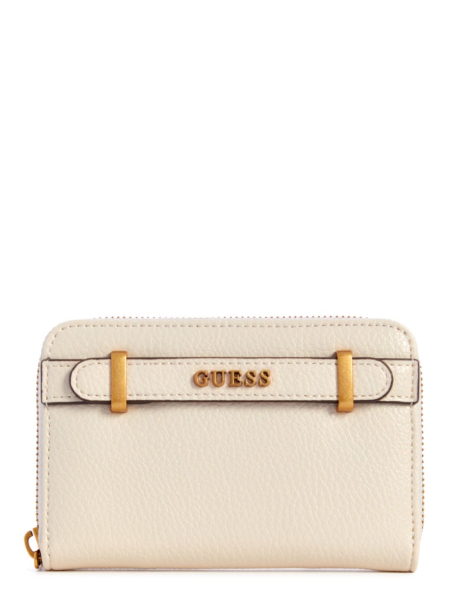 10.0% OFF on GUESS WOMEN Sestri Slg Medium Zip Around White