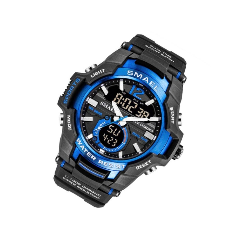 e Tax 60.0 OFF on SMAEL Blue Men Watch Sport Digital and Analog