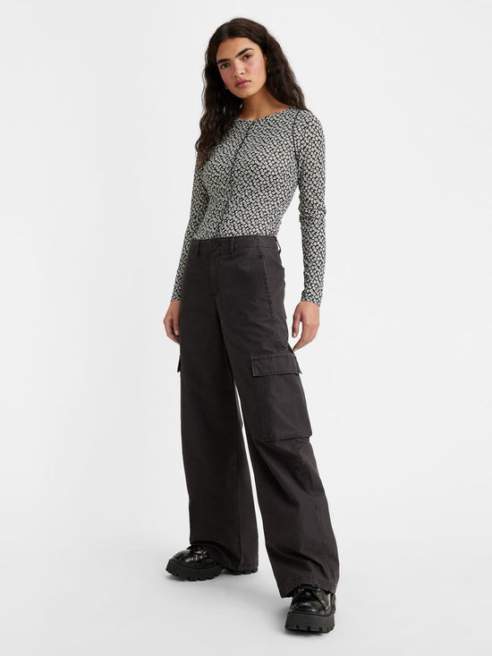 LEVI'S Women's Baggy Cargo Pants Meteorite - Central.co.th