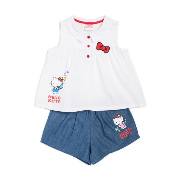 เสื้อ+กางเกงขาสั้นเด็กเล็ก Hello Kitty
