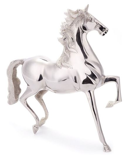CENTRAL HOME FURNITURE AND DECORATIVE SILVER HORSE
