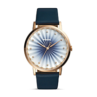 FOSSIL นาฬิกาข้อมือ Vintage Muse Three-Hand Navy Leather Watch รุ่น ES4198 สีน้ำเงิน