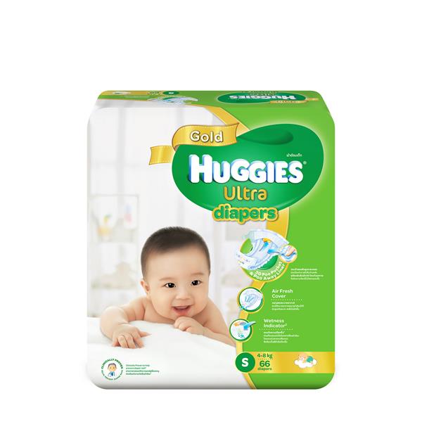 HUGGIES ผ้าอ้อมเด็ก Ultra Gold Diapers Super Jumbo ไซส์ S