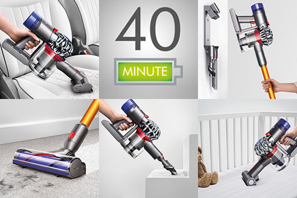 เครื่องดูดฝุ่น Dyson แบตเตอรี่ทำงานได้นานขึ้น 40 นาที