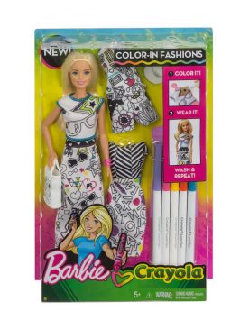Barbie Crayola color in fashion doll & fashion FPH90