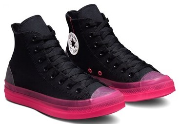 CONVRSE PINK BLK SNEAKERS