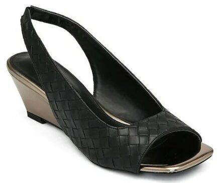 ECLIPSE BLK SLING BACK HEELS