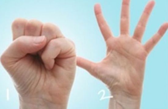EXERCISE 4 Fingers to palm stretch