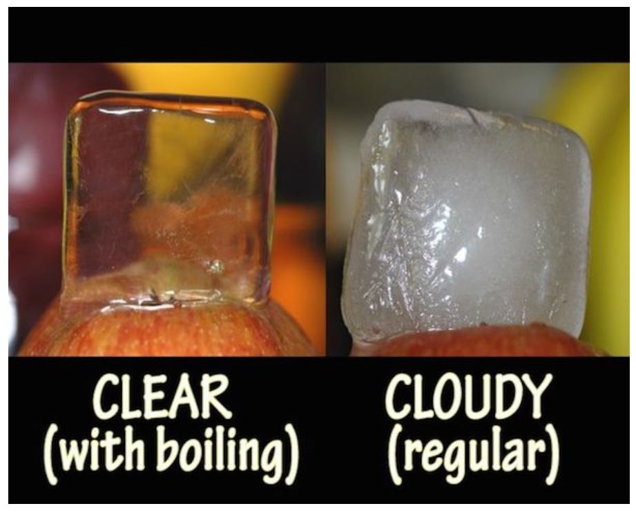 boil crystal clear ice cube