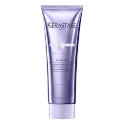 KÉRASTASE คอนดิชันเนอร์สำหรับผมทำสีโทนหม่น เทา บลอนด์ หรือผ่านการฟอกผม Blond Absolu Cicaflash Intense Fortifying Treatment PURPLE