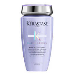 KÉRASTASE แชมพูสำหรับผมทำสีโทนหม่น เทา บลอนด์ หรือผ่านการฟอกผม Blond Absolu Bain Ultra-Violet Shampoo PURPLE