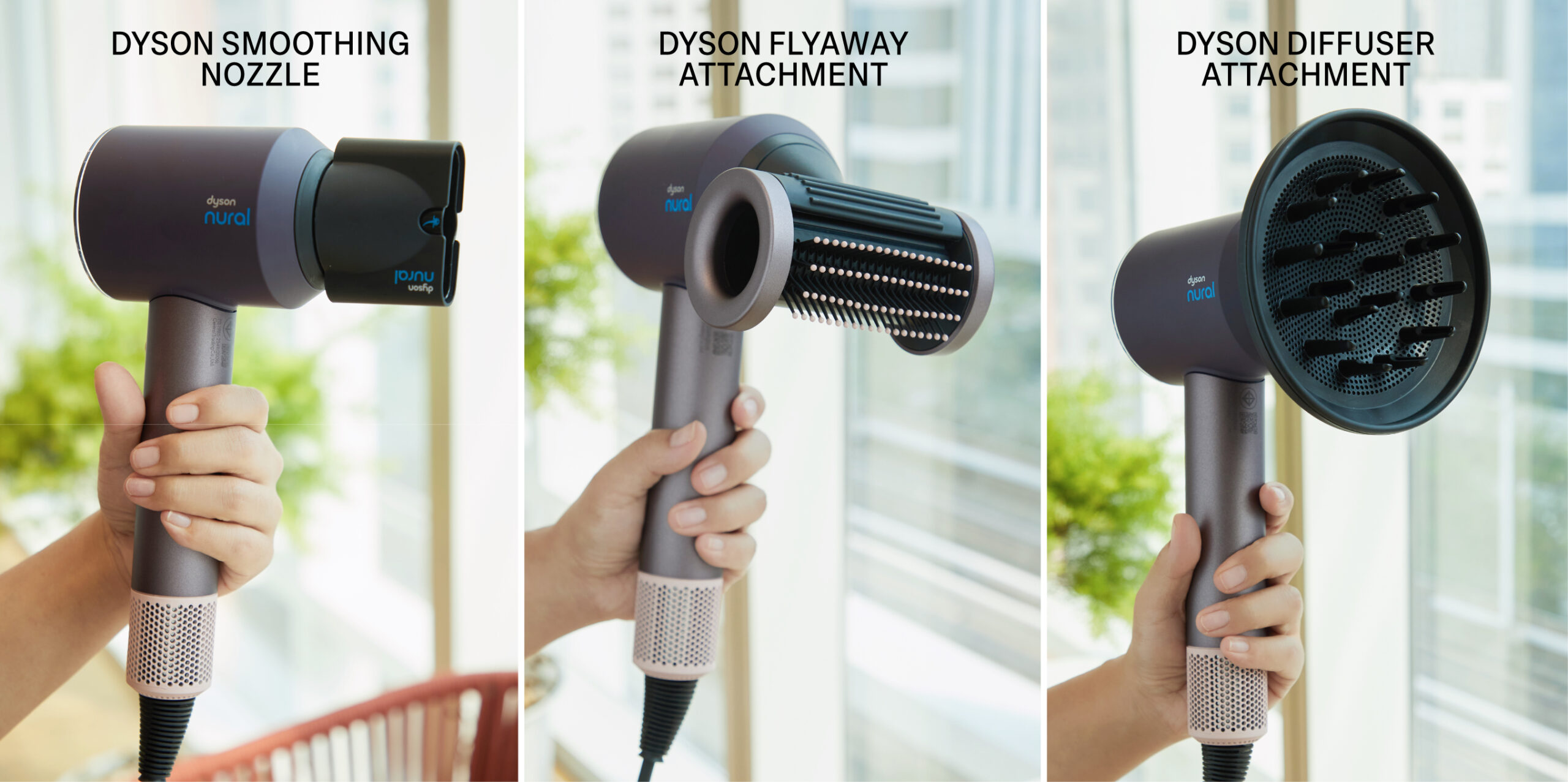 Smoothing Nozzle & Flyaway Attachment & Diffuser Attachment